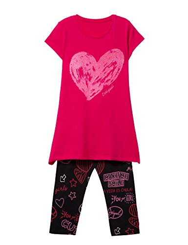 Desigual Girl Knit T-Shirt Short Sleeve (Pack_Papaya) Camiseta, Rojo (Pink Fuschia 3022), 128 (Talla del Fabricante: Medium) para Niñas Desigual Girl Knit T-Shirt Short Sleeve (Pack_Papaya) Camiseta, Rojo (Pink Fuschia 3022), 128 (Talla del Fabricante: Medium) para Niñas