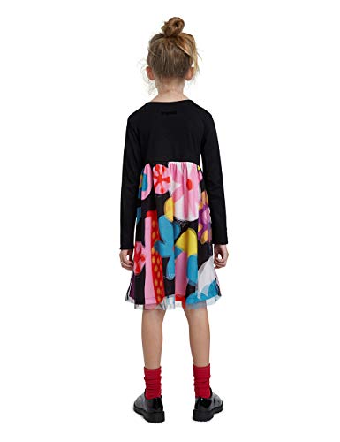 Desigual Vest_córdoba Vestido Casual, Black, 9/10 para Niñas Desigual Vest_córdoba Vestido Casual, Black, 9/10 para Niñas