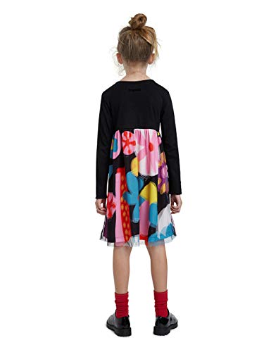 Desigual Vest_córdoba Vestido Casual, Black, 9/10 para Niñas