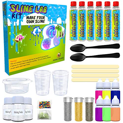 Desire Deluxe Fábrica para Hacer Slime DIY | Kit con Todas Las Cosas para Niños de 4 5 6 7 y 8 años Desire Deluxe Fábrica para Hacer Slime DIY | Kit con Todas Las Cosas para Niños de 4 5 6 7 y 8 años