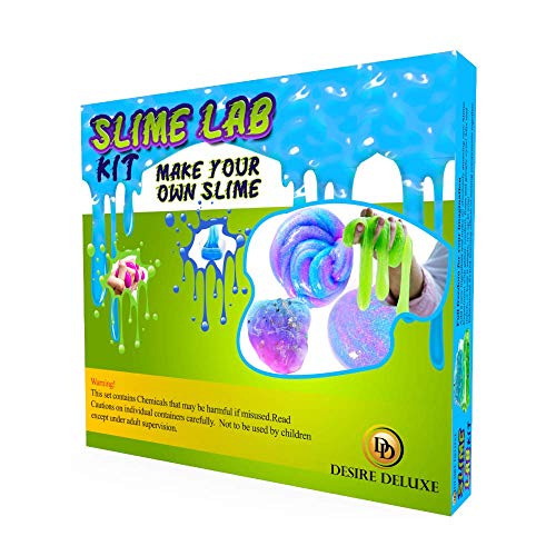 Desire Deluxe Fábrica para Hacer Slime DIY | Kit con Todas Las Cosas para Niños de 4 5 6 7 y 8 años Desire Deluxe Fábrica para Hacer Slime DIY | Kit con Todas Las Cosas para Niños de 4 5 6 7 y 8 años