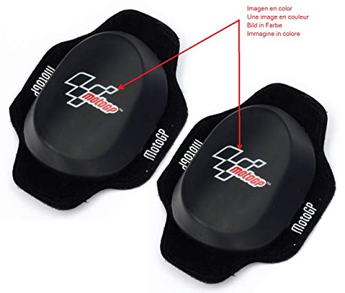 Deslizadera de rodilla para motoristas, rodillera deslizantes carretera circuito competicion sliders con logo MotoGP (Negro) Deslizadera de rodilla para motoristas, rodillera deslizantes carretera circuito competicion sliders con logo MotoGP (Negro)