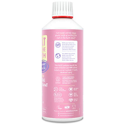 Desodorante natural en spray por Salt of the Earth, lavanda y vainilla, vegano, protección de larga duración, aprobada por Leaping Bunny, fabricado en el Reino Unido, 500 ml