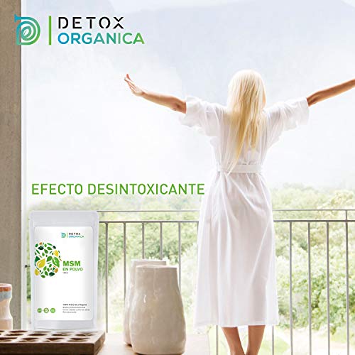 Detox Organica MSM Polvo 99.9% Puro En Bolsa 1 kg | Sin Aditivos - Azufre Orgánico En Dosis Alta – 100% Natural Vegetal | Antiinflamatorio – Dolor Muscular | Producto Vegano Hecho En Alemania