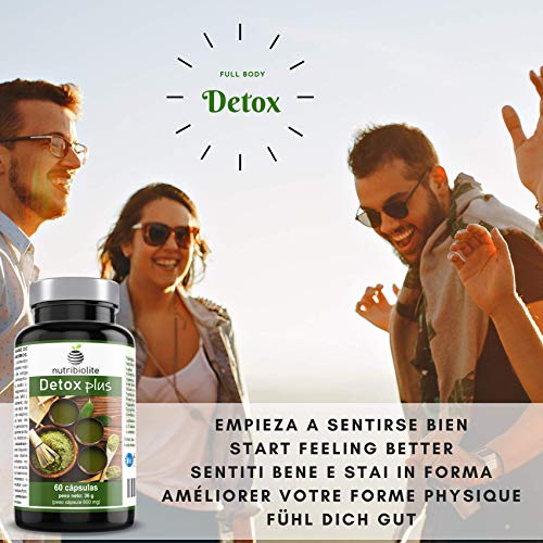 Detox Plus - Complemento alimentício natural con 13 ingredientes para auxiliar en el proceso depurativo natural del cuerpo