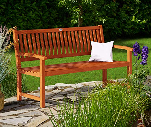 Deuba Banco de jardín "Maxima" resistente de madera de Eucalipto 3 plazas 152x55x90cm interior exterior Jardín Terraza Deuba Banco de jardín "Maxima" resistente de madera de Eucalipto 3 plazas 152x55x90cm interior exterior Jardín Terraza