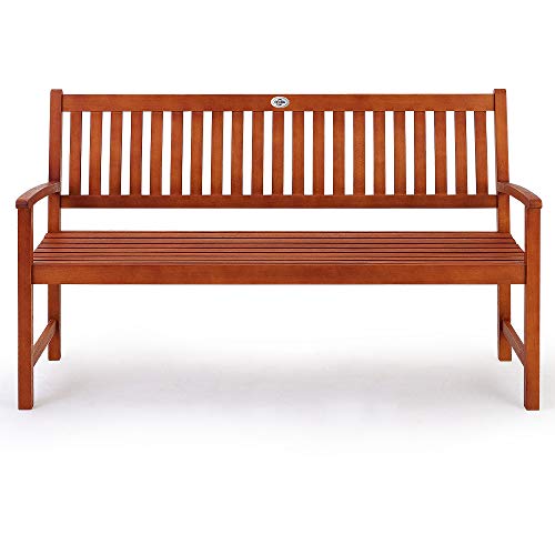 Deuba Banco de jardín "Maxima" resistente de madera de Eucalipto 3 plazas 152x55x90cm interior exterior Jardín Terraza Deuba Banco de jardín "Maxima" resistente de madera de Eucalipto 3 plazas 152x55x90cm interior exterior Jardín Terraza