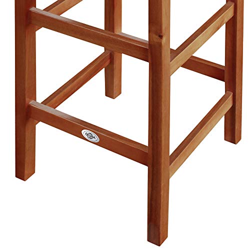Deuba Set de 2 Taburetes de Bar Altos con Respaldo de Madera de Acacia 40,5x36x110cm sillas de Barra rústico salón Cocina Deuba Set de 2 Taburetes de Bar Altos con Respaldo de Madera de Acacia 40,5x36x110cm sillas de Barra rústico salón Cocina