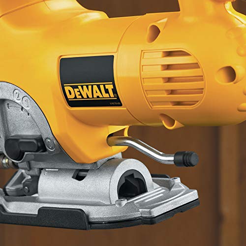 Dewalt DW331K-QS Sierra de calar 230V Electrónica con puño cerrado maletín, Negro y amarillo, EA