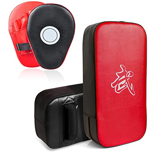 DEWEL Set de Boxeo Entrenamiento - Paos Boxeo Entrenamiento Almohadillas de Impacto de Boxeo, Manoplas de Poliuretano DEWEL Set de Boxeo Entrenamiento - Paos Boxeo Entrenamiento Almohadillas de Impacto de Boxeo, Manoplas de Poliuretano
