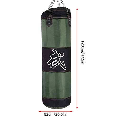 DEWIN Bolsa de Arena de Patada con Gancho de Boxeo de Entrenamiento vacío Saco de Arena de Pelea de Karate Saco de Arena de perforación, 4 tamaños Disponibles(1.2m-Verde)