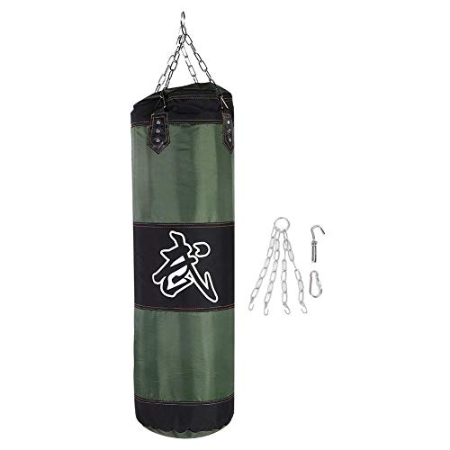 DEWIN Bolsa de Arena de Patada con Gancho de Boxeo de Entrenamiento vacío Saco de Arena de Pelea de Karate Saco de Arena de perforación, 4 tamaños Disponibles(1.2m-Verde)