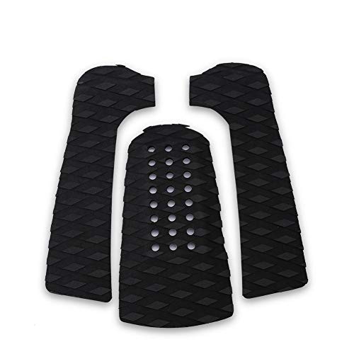 DEWIN Tablas de Surf Traction Anti-Slip Pads-Surfing Tablas de Surf Anti-Slip Traction Pad Tailpad Deck Grip Black