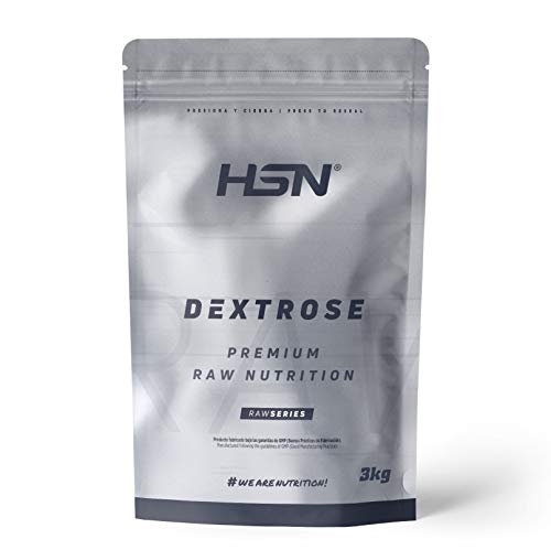 Dextrosa de HSN | Carbohidrato de Alto Índice Glucémico para Recarga de Energía Post-Entreno | Ideal para combinar con Batidos de Proteína | Vegano, Sin Gluten, Sin Lactosa, Sin Sabor, 3 Kg