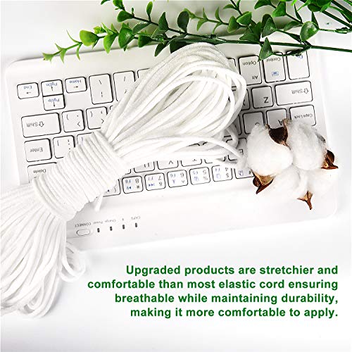 Deyard 20 M Longitud 3 mm Ancho Cordón elástico trenzado/Banda elástica plana Cuerda Bungee + 60 piezas Hebillas ajustables + 30 piezas Almohadillas de nariz para costura y manualidades (blanco) Deyard 20 M Longitud 3 mm Ancho Cordón elástico trenzado/Banda elástica plana Cuerda Bungee + 60 piezas Hebillas ajustables + 30 piezas Almohadillas de nariz para costura y manualidades (blanco)