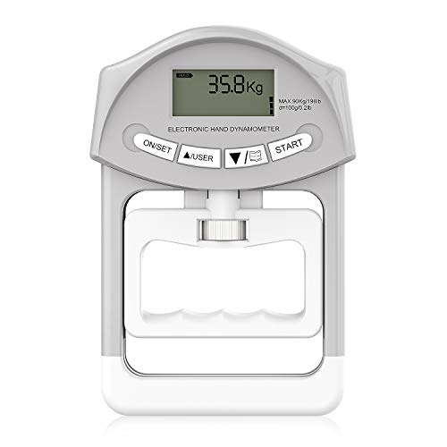 Deyard electrónica dinamómetro la Fuerza de Agarre de la Mano del medidor 90 kg / 200 lbs Margen de Capacidad Deyard electrónica dinamómetro la Fuerza de Agarre de la Mano del medidor 90 kg / 200 lbs Margen de Capacidad