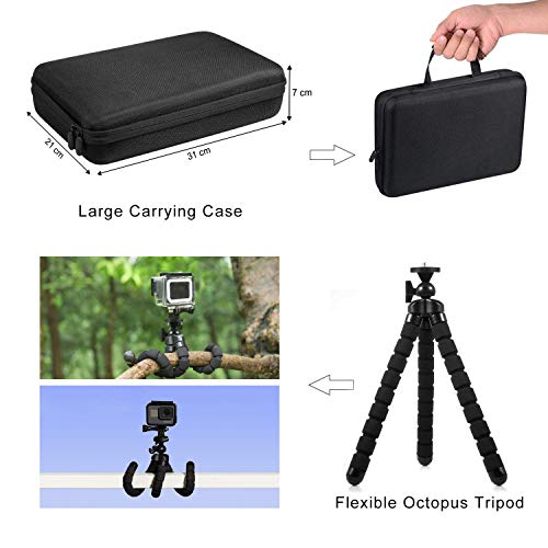 Deyard Kit de accesorios para GoPro Hero 9 GoPro Hero 8 Hero 7 Hero HD (2018) GoPro Hero 6 5 4 Hero Sesión Ajuste Xiaomi AKASO Victure Cámara de acción