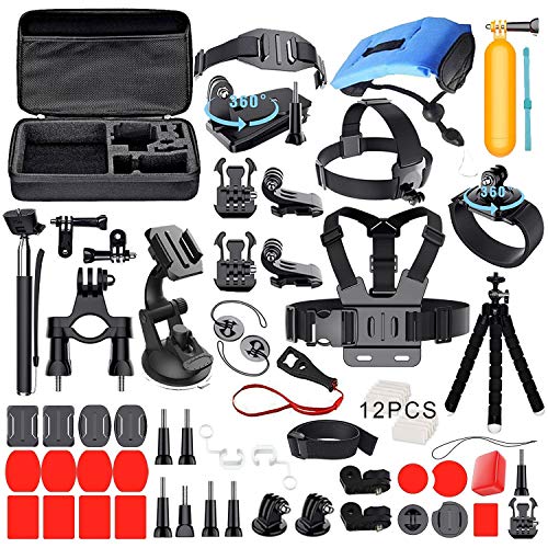 Deyard Kit de accesorios para GoPro Hero 9 GoPro Hero 8 Hero 7 Hero HD (2018) GoPro Hero 6 5 4 Hero Sesión Ajuste Xiaomi AKASO Victure Cámara de acción