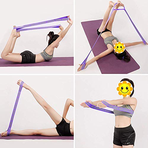 DEZHI 9 bucles de Yoga elástico para Terapia física, Pilates, Danza y Gimnasia para Adultos(Naranja)