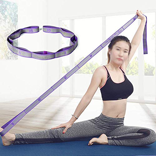 DEZHI 9 bucles de Yoga elástico para Terapia física, Pilates, Danza y Gimnasia para Adultos(Naranja)