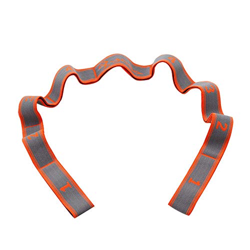 DEZHI 9 bucles de Yoga elástico para Terapia física, Pilates, Danza y Gimnasia para Adultos(Naranja)