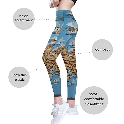 DEZIRO Pantalones de yoga de cintura alta Lanzarote, pantalones de yoga con control de barriga, 4 maneras de estiramiento, entrenamiento, correr, yoga, leggings, Mujer, color 1, tamaño extra-small