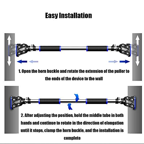DFBGL Doorway Pull-Up Bar Workout Bar Barra de Ejercicios con Ancho Ajustable Soporta hasta 500KG, Gym Exercise Fitness Home Workout, L DFBGL Doorway Pull-Up Bar Workout Bar Barra de Ejercicios con Ancho Ajustable Soporta hasta 500KG, Gym Exercise Fitness Home Workout, L