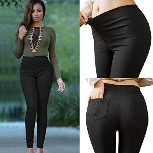 DFDLNL Pantalones Hippie Leggings de Talla Grande Pantalones de lápiz sólido Denim Skinny Professional Running Fitness Gym Leggings Deportivos Pantalón Ajustado L Negro DFDLNL Pantalones Hippie Leggings de Talla Grande Pantalones de lápiz sólido Denim Skinny Professional Running Fitness Gym Leggings Deportivos Pantalón Ajustado L Negro