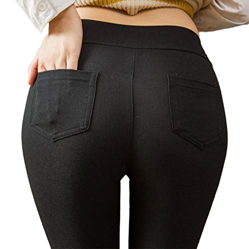 DFDLNL Pantalones Hippie Leggings de Talla Grande Pantalones de lápiz sólido Denim Skinny Professional Running Fitness Gym Leggings Deportivos Pantalón Ajustado L Negro DFDLNL Pantalones Hippie Leggings de Talla Grande Pantalones de lápiz sólido Denim Skinny Professional Running Fitness Gym Leggings Deportivos Pantalón Ajustado L Negro