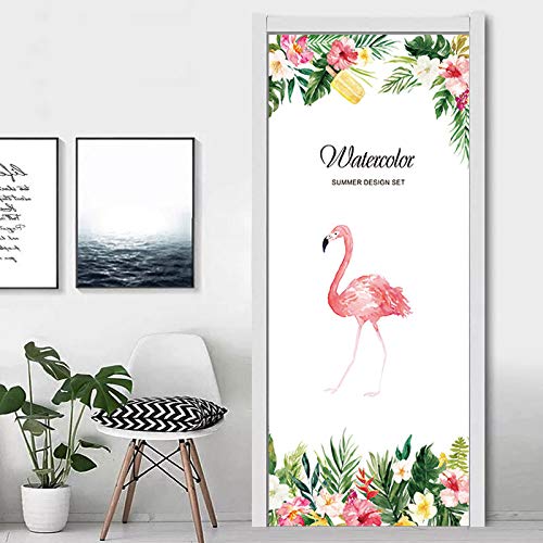 DFKJ Flamenco Rosa decoración del hogar calcomanía Hojas Autoadhesivo Puerta Pegatina para Sala de Estar Dormitorio DIY Papel Mural A20 86x200cm DFKJ Flamenco Rosa decoración del hogar calcomanía Hojas Autoadhesivo Puerta Pegatina para Sala de Estar Dormitorio DIY Papel Mural A20 86x200cm