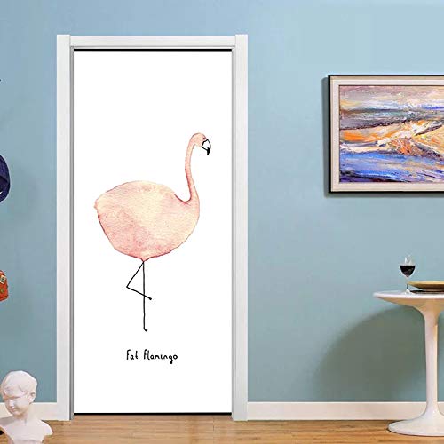 DFKJ Flamenco Rosa decoración del hogar calcomanía Hojas Autoadhesivo Puerta Pegatina para Sala de Estar Dormitorio DIY Papel Mural A20 86x200cm DFKJ Flamenco Rosa decoración del hogar calcomanía Hojas Autoadhesivo Puerta Pegatina para Sala de Estar Dormitorio DIY Papel Mural A20 86x200cm