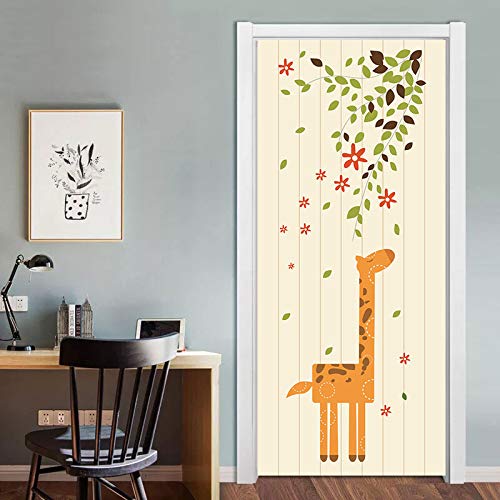 DFKJ Flamenco Rosa decoración del hogar calcomanía Hojas Autoadhesivo Puerta Pegatina para Sala de Estar Dormitorio DIY Papel Mural A20 86x200cm DFKJ Flamenco Rosa decoración del hogar calcomanía Hojas Autoadhesivo Puerta Pegatina para Sala de Estar Dormitorio DIY Papel Mural A20 86x200cm