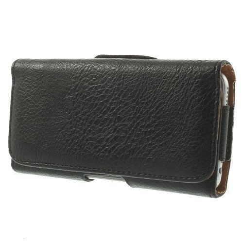 DFV mobile - Case Belt Clip Synthetic Leather Horizontal Premium for AIRIS TM-500 5" DC - Black