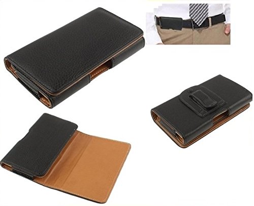 DFV mobile - Case Belt Clip Synthetic Leather Horizontal Premium for AIRIS TM-500 5" DC - Black