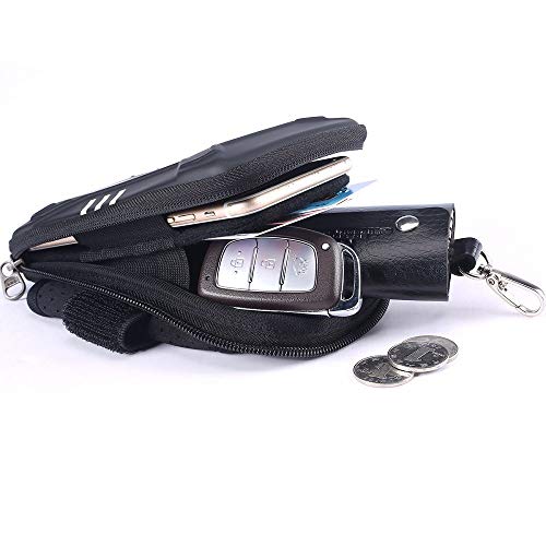 DFV mobile - Funda Brazalete Reflectante Impermeable con 2 Compartimentos Deporte Correr Andar Ciclismo Gimnasio para General Mobile DST Sense - Negra