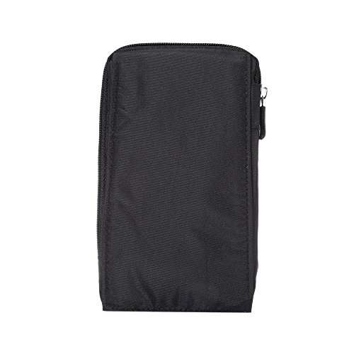 DFV mobile - Funda Multiusos Universal con Varios Compartimentos para Cinturon y Mosqueton para COOLPAD IVVI K1 K1-NT (2014) - Negra XXM (18.0 X 10 cm)