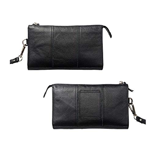 DFV mobile - Funda Piel Natural Nuevo Diseño Bolso de Mano para UMI C1 - Negra DFV mobile - Funda Piel Natural Nuevo Diseño Bolso de Mano para UMI C1 - Negra