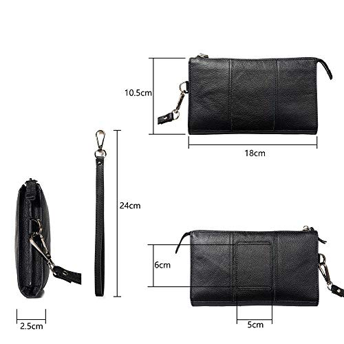 DFV mobile - Funda Piel Natural Nuevo Diseño Bolso de Mano para UMI C1 - Negra DFV mobile - Funda Piel Natural Nuevo Diseño Bolso de Mano para UMI C1 - Negra