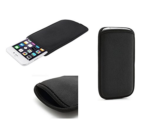 DFV mobile - Neoprene Waterproof Slim Carry Bag Soft Pouch Case Cover for AIRIS TM-500 5" DC - Black
