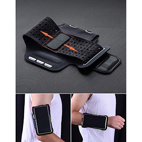 DFV mobile - Professional Cover Neoprene Armband Sport Walking Running Fitness Cycling Gym for Blackberry Z10 4G NA (Rim Laguna) - Black