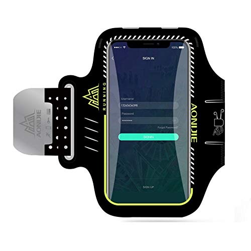 DFV mobile - Professional Cover Neoprene Armband Sport Walking Running Fitness Cycling Gym for Blackberry Z10 4G NA (Rim Laguna) - Black