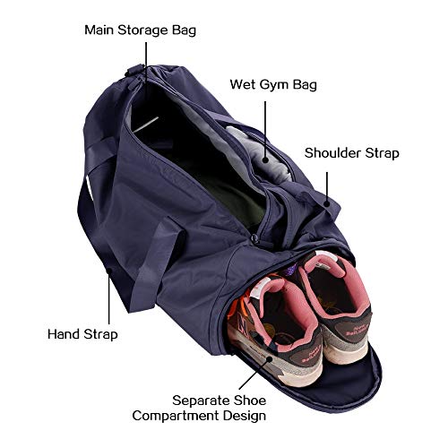 dgaf&bae - Bolsa de Deporte para Mujer, Bolsa de Entrenamiento, Impermeable, para Yoga, Pilates, Playa, Tiempo Libre, Bolsa de Deporte, para Hombre y Mujer, Color Rosa, Hombre, Marine dgaf&bae - Bolsa de Deporte para Mujer, Bolsa de Entrenamiento, Impermeable, para Yoga, Pilates, Playa, Tiempo Libre, Bolsa de Deporte, para Hombre y Mujer, Color Rosa, Hombre, Marine