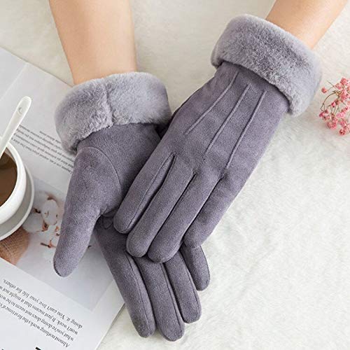 Dgtyui Invierno Mujer Doble Grueso Felpa muñeca cálido Lindo Guantes de Montar Damas Cuero de Gamuza Pantalla táctil Guantes de conducción - C Bean Cyan Dgtyui Invierno Mujer Doble Grueso Felpa muñeca cálido Lindo Guantes de Montar Damas Cuero de Gamuza Pantalla táctil Guantes de conducción - C Bean Cyan