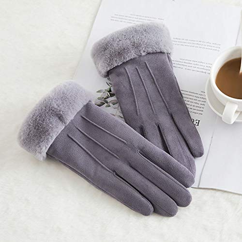 Dgtyui Invierno Mujer Doble Grueso Felpa muñeca cálido Lindo Guantes de Montar Damas Cuero de Gamuza Pantalla táctil Guantes de conducción - C Bean Cyan Dgtyui Invierno Mujer Doble Grueso Felpa muñeca cálido Lindo Guantes de Montar Damas Cuero de Gamuza Pantalla táctil Guantes de conducción - C Bean Cyan