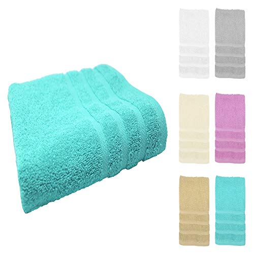 Dhestia Juego De Toallas De Baño Y Ducha Algodón 100% 500 Gr/M2, Surtido De Colores Y Medidas Grandes, (Turquesa, 100X150 Cm (1 Ud, 100 X 150 Cm Dhestia Juego De Toallas De Baño Y Ducha Algodón 100% 500 Gr/M2, Surtido De Colores Y Medidas Grandes, (Turquesa, 100X150 Cm (1 Ud, 100 X 150 Cm