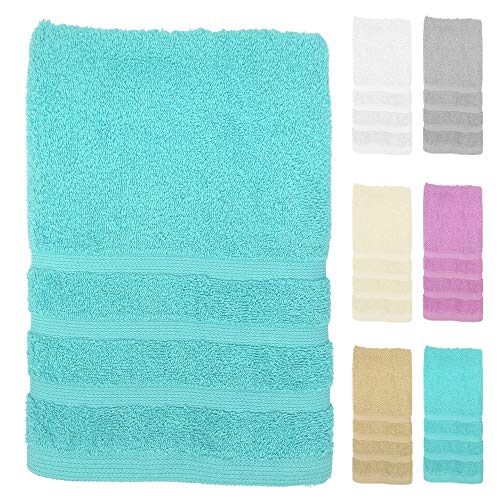 Dhestia Juego De Toallas De Baño Y Ducha Algodón 100% 500 Gr/M2, Surtido De Colores Y Medidas Grandes, (Turquesa, 100X150 Cm (1 Ud, 100 X 150 Cm Dhestia Juego De Toallas De Baño Y Ducha Algodón 100% 500 Gr/M2, Surtido De Colores Y Medidas Grandes, (Turquesa, 100X150 Cm (1 Ud, 100 X 150 Cm
