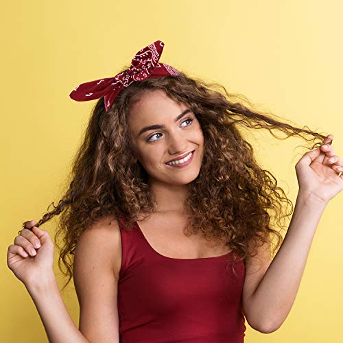 Diadema Bandana de Lazo Bohemia Pañuelo de Cabeza de Nudo Diadema de Orejas de Conejo Elástica Retro para Chicas y Mujeres (6 Piezas, Estilo Paisley 1) Diadema Bandana de Lazo Bohemia Pañuelo de Cabeza de Nudo Diadema de Orejas de Conejo Elástica Retro para Chicas y Mujeres (6 Piezas, Estilo Paisley 1)