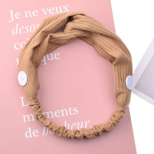 diadema con botones 6 Colores,diademas para mujer,diadema de yoga elastica,diadema con botones enfermera,Antideslizante Turbante,Diadema Deportiva,Cabello Lindos Accesorios para Enfermeras Doctores.