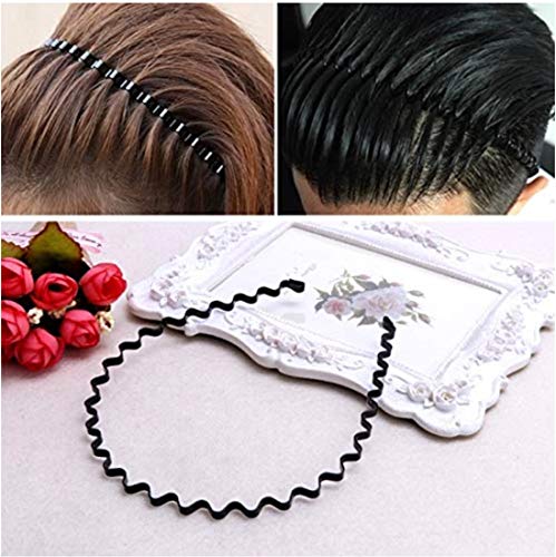 Diadema de metal ondulado, Banda para el pelo de metal unisex, Multiestilo Diademas de Metal, Cabello metal aro negro Diadema de metal ondulado, Banda para el pelo de metal unisex, Multiestilo Diademas de Metal, Cabello metal aro negro