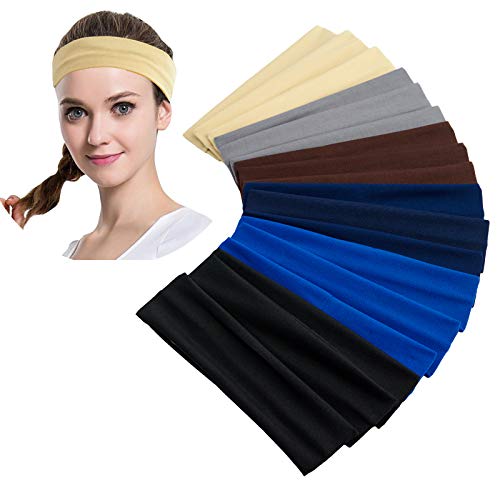 Diadema deportiva de 18 piezas, diadema de algodón y yoga para deportes coloridos, diadema elástica Alice Band para niñas Diadema deportiva de 18 piezas, diadema de algodón y yoga para deportes coloridos, diadema elástica Alice Band para niñas